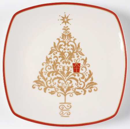 Golden Tree Square Salad Plate
