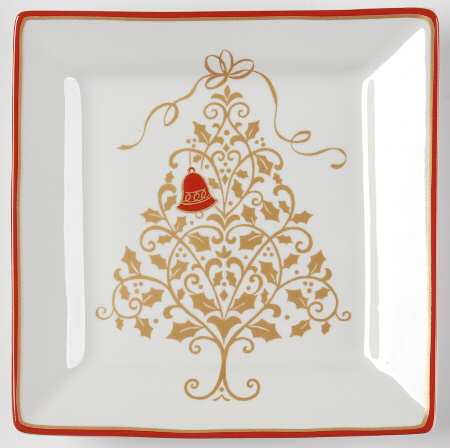 Golden Tree Square Appetizer Plate