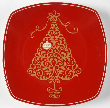Golden Tree Square Salad Plate