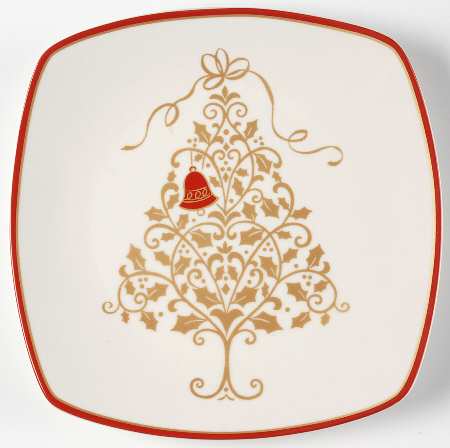Golden Tree Square Salad Plate