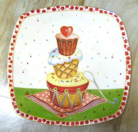 Sweet Confetti Salad/Dessert Plate