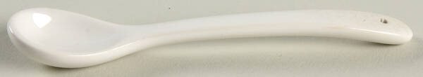 Fleur de Lys White All Ceramic Sugar Spoon
