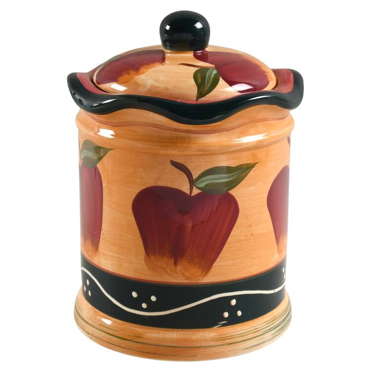 Country Apple Large Canister & Lid