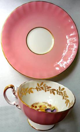 2480-1 (Fruit) Footed Cup & Saucer Set