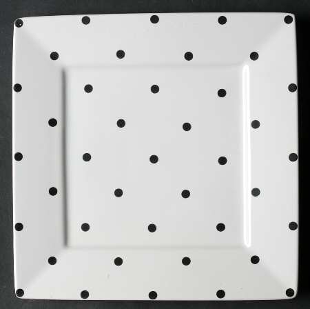 Aria Pois Black Square Salad Plate