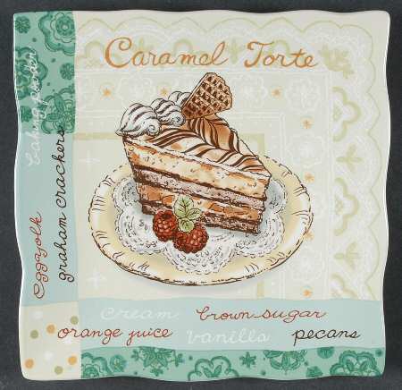 Chocolate Decadence Square Dessert Plate
