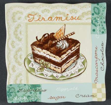 Chocolate Decadence Square Dessert Plate