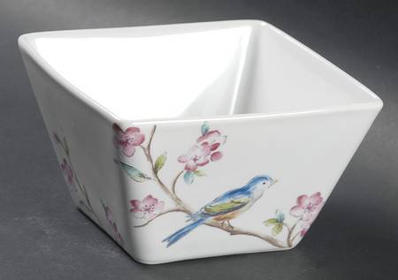 Feathered Friends Individual Square Appetizer Bowl
