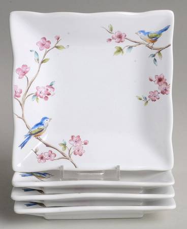 Feathered Friends Appetizer Plate - Set of 4