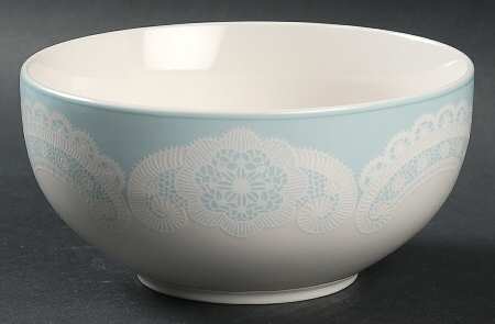 Queen Anne's Lace Blue Soup/Cereal Bowl