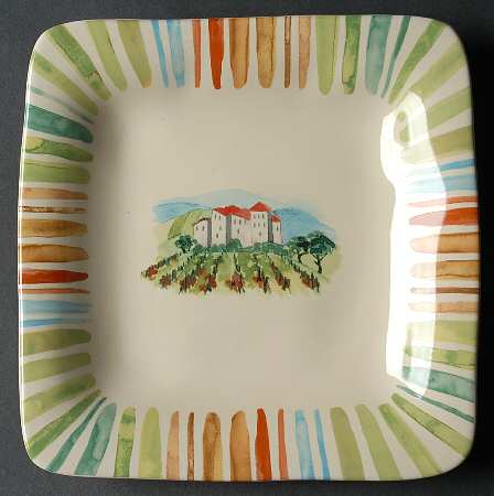 Tuscan Villa Square Salad Plate