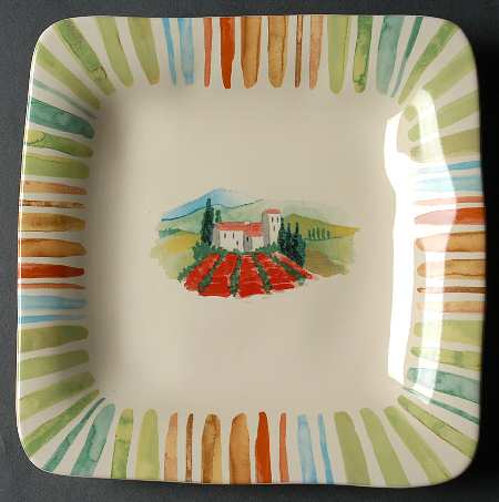 Tuscan Villa Square Salad Plate