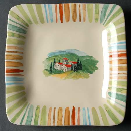 Tuscan Villa Square Salad Plate