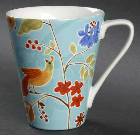 Bird Delight Aqua Mug