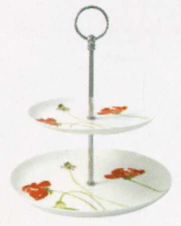 Meadow 2 Tiered Serving Tray (Dinner & Salad Plate)