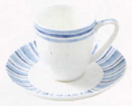Marine Flat Demitasse Cup & Saucer Set