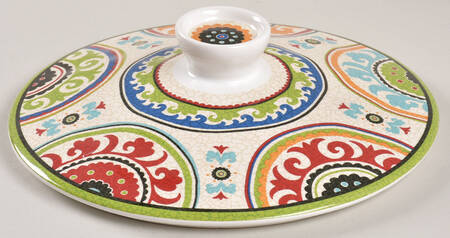 Happy Suzani Lid for Tortilla Warmer