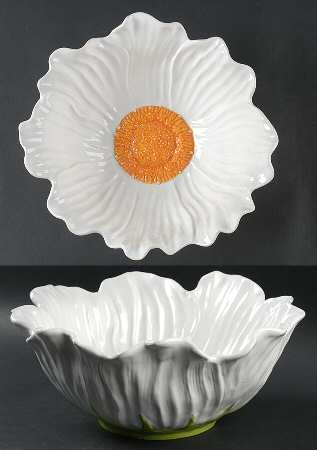 Figural Daisy 11" Round Serving Bowl