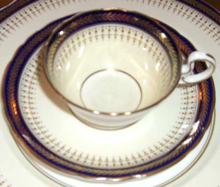 7733 Cobalt Blue Footed Cup & Saucer Set
