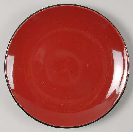 Classic Piping Red Salad Plate