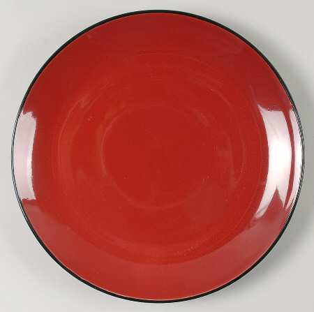 Classic Piping Red Dinner Plate