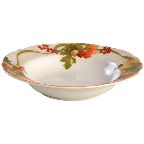 Autumn Celebration Large Rim Soup Bowl