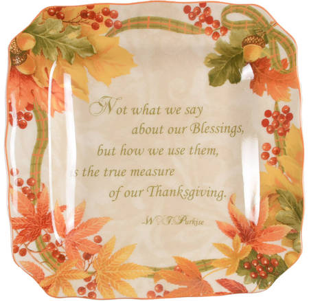 Autumn Celebration Square Salad Plate
