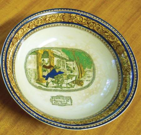 Dickens Blue Coupe Cereal Bowl