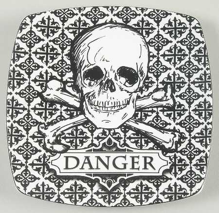 Halloween Skulls Square Appetizer Plate