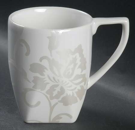 Floral Scroll Platinum Mug
