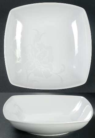 Floral Scroll Platinum Soup/Cereal Bowl