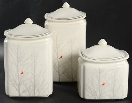 Winter Cardinal (3 Piece) Canister Set (Box Set)
