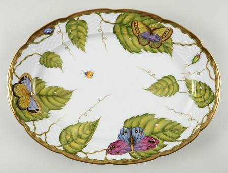Exotic Butterflies 13" Oval Serving Platter