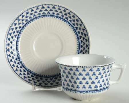 Brentwood (William Adams Back Stamp) Flat Cup & Saucer Set