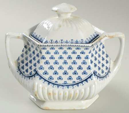 Brentwood (William Adams Back Stamp) Sugar Bowl & Lid