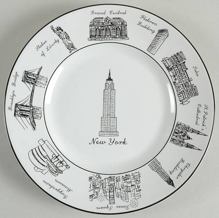 Around the City Salad Plate