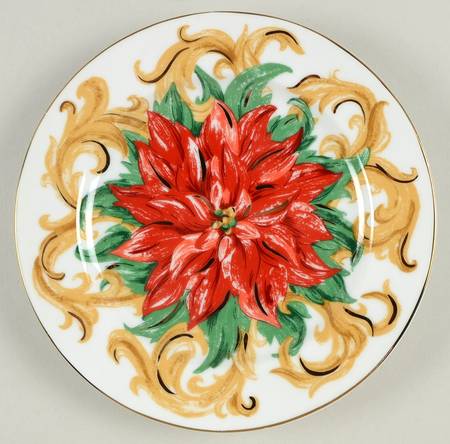 Poinsettia Splendor Salad Plate
