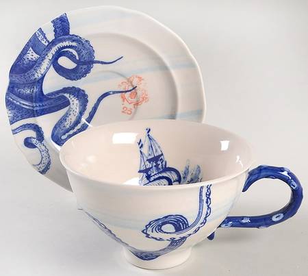 From the Deep Footed Cup & Saucer Set