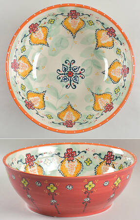 Sliced Persimmon 12" Round Serving Bowl