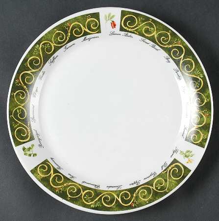 Bouquet Garni White Dinner Plate
