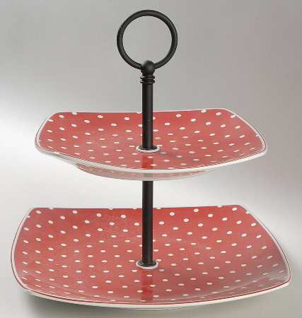 New Country 2 Tiered Serving Tray (DPSM3,SPSM3)