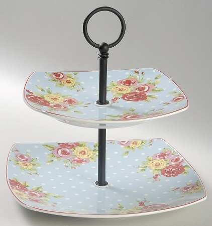 New Country 2 Tiered Serving Tray (DPSM2,SPSM2)