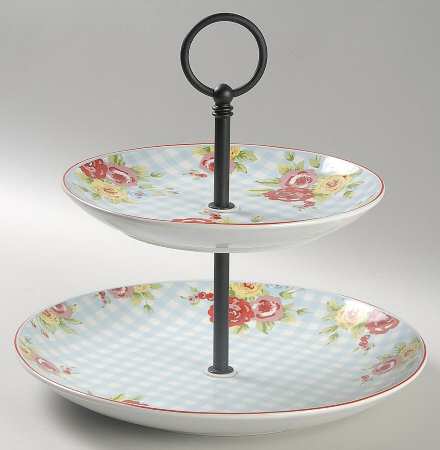 New Country 2 Tiered Serving Tray (Dinner & Salad Plate)