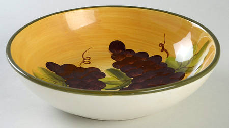 Grape Pattern Individual Soup/Salad Bowl
