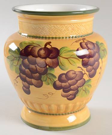 Grape Pattern Large Canister No Lid