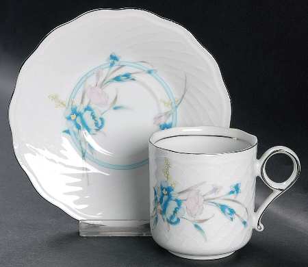 Bluesette Flat Cup & Saucer Set