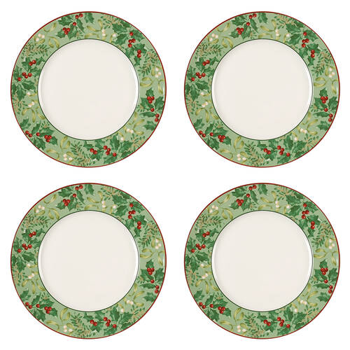 Christmas Foliage Dinner Plate - Set of 4