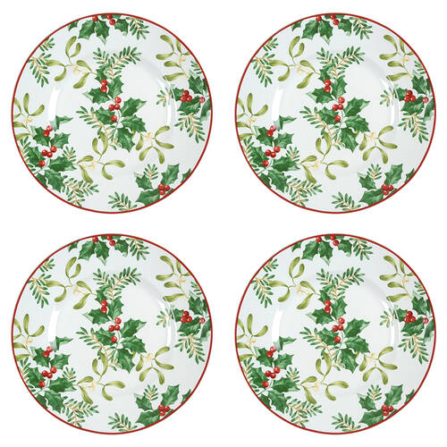 Christmas Foliage Salad Plate - Set of 4