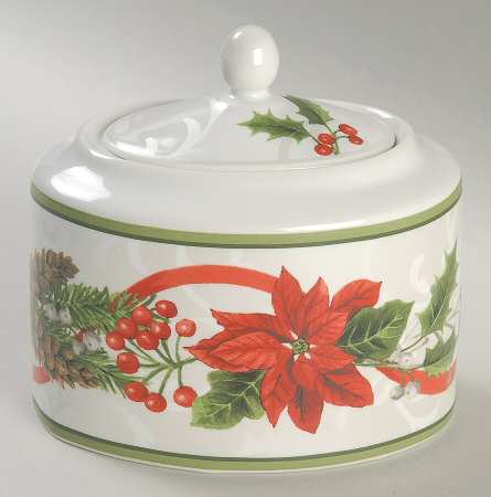 Holiday Festivities Sugar Bowl & Lid