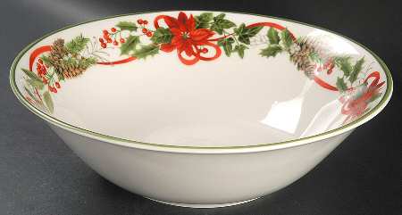 Holiday Festivities 10" Round Vegetable Bowl